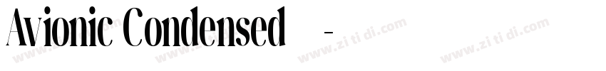 Avionic Condensed 粗体字体转换